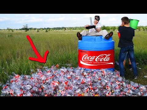 بالفيديو شاهد ماذا يحدث عن إضافة الصودا لـ1000 لتر كوكاكولا