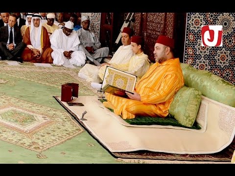 بالفيديو العاهل المغربي يترأس افتتاح الدروس الحسنية الرمضانية