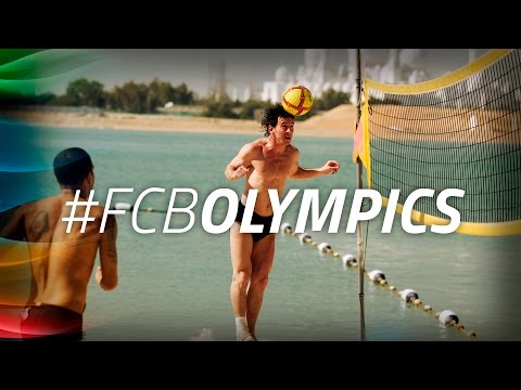 شاهد برشلونة يروج لأولمبياد ريو 2016 بكرة الطائرة الشاطئية