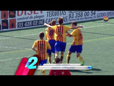 بالفيديو أبرز 5 أهداف بأكاديمية برشلونة الماسية فى يومين