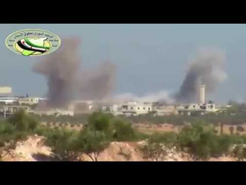 بالفيديو آثار الدمار الناجم عن قصف القوات الحكومية لمناطق عدة في قرية السعن الأسود