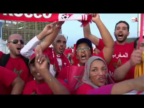 شاهد الجماهير المغربية تخلق الحدث بـ بورت جانتي