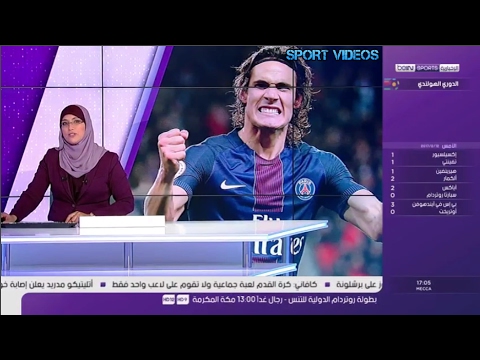 شاهد النجم كافاني سلاح باريس سان جيرمان ضد برشلونة