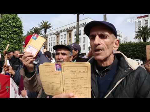 شاهد وقفة احتجاجية لقدماء العسكريين والمحاربين أمام البرلمان