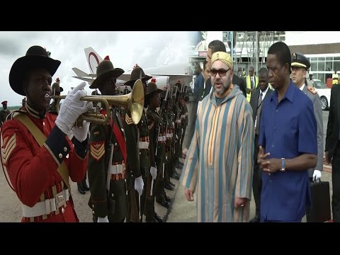 شاهد العاهل المغربي محمد السادس يغادر لوساكا