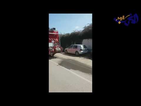 شاهد حريق هائل في شركة ريشبوند في الدار البيضاء