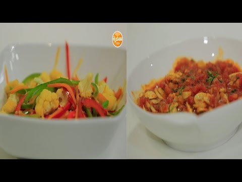 طريقة إعداد ومقادير خضار صيني محمر  صوص الطماطم والمشروم