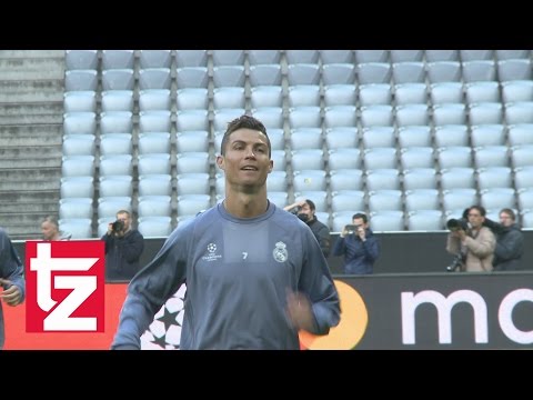 شاهد لاعبو ريال مدريد يستعدون لمواجهة البايرن بتجربة حيل جديدة