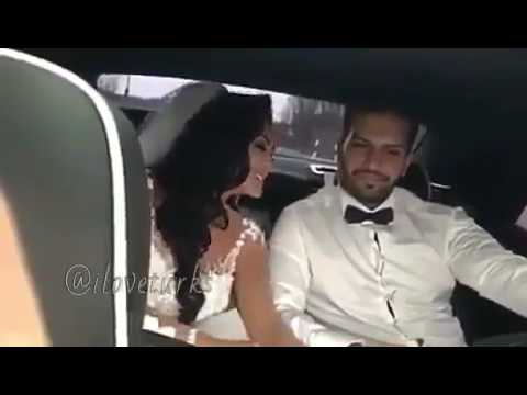 عروس تغني لزوجها داخل سيارة الزفاف بصوت رائع