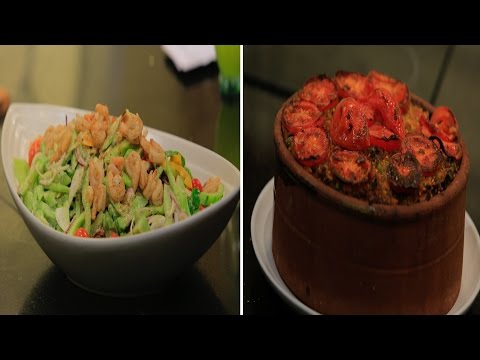 شاهد طريقة إعداد طاجن لسان عصفور بالعصاج  سبانخ بالبشاميل