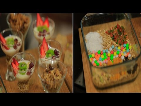 طريقة إعداد ومقادير غرانولا  بارات غرانولا غرانولابالفراولة والشيكولاتة