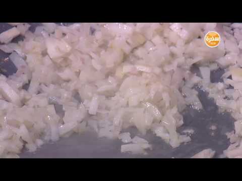 شاهد طريقة تحضير أرز بمكعبات الباذنجان واللحمة المفرومة