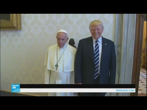 شاهد بابا الفاتيكان يلتقي ترامب ويحثه على صنع السلام