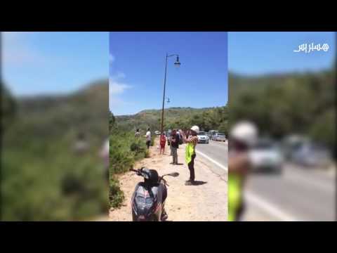 بالفيديو  حريق هائل يلتهم أجزاءً من غابة مديونة في طنجة