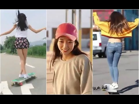 شاهد فتاة كورية تجوب شوارع لوس أنجلوس وهي تركب لوح التزلج ببراعة