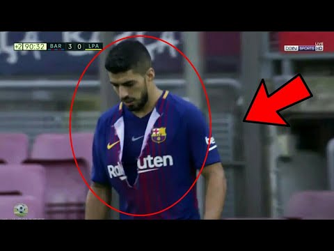 لويس سـواريز يمـزّق قميص نـاديه برشـلونة