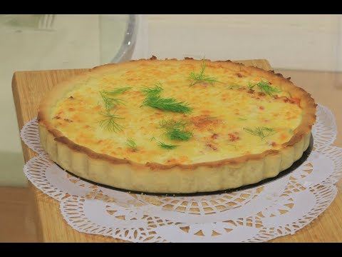 طريقة تحضير كيش بالسجق والجبنة الكريمية