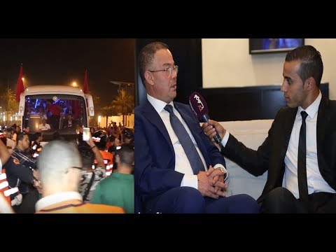 شاهد لقجع يزّف أنباء سارة للمغاربة عشاق الكرة