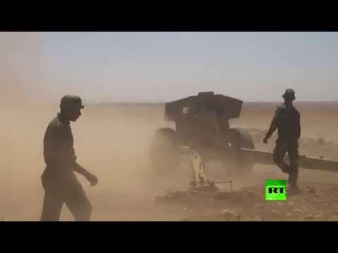 شاهد غراد الجيش السوري يحرق قناصين من داعش