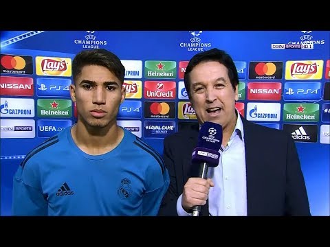 شاهد المغربي أشرف حكيمي يتحدث عن مباراة فريقه الملكي أمام توتنهام