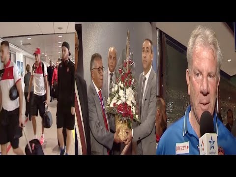 شاهد لحظة وصول اتحاد العاصمة في مطار محمد الخامس