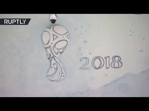 شاهد ظهور صور ورسومات رياضية في موسكو