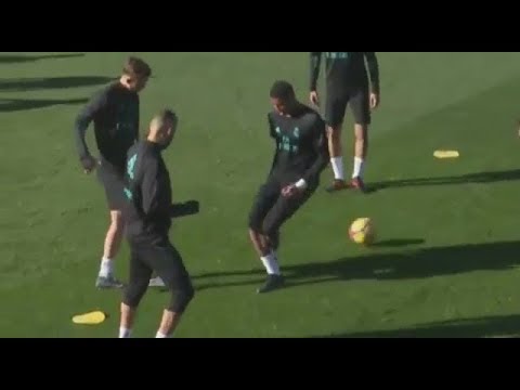 شاهد  الكباري تخطف الأضواء في تدريبات ريال مدريد