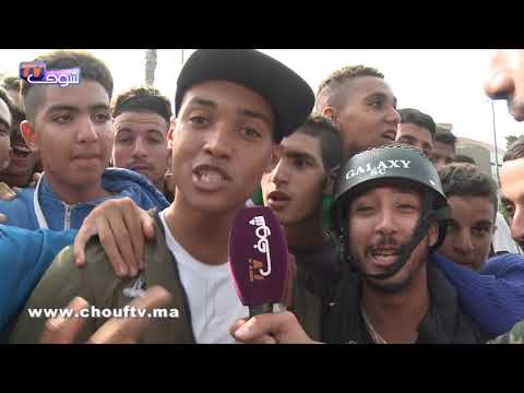 شاهد  إصابات في صفوف الجماهير الرجاوية