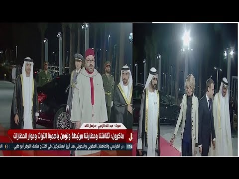 شاهد الفرق بين استقبال الملك محمد السادس و الرئيس الفرنسي في الإمارات