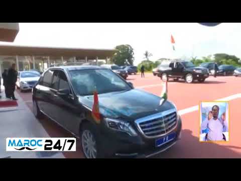 شاهد استقبال خرافي للملك محمد السادس في كوت ديفوار