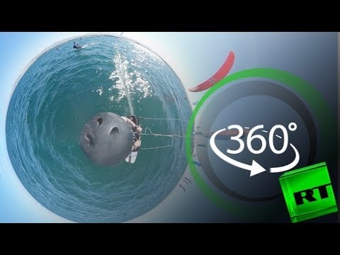 شارك في سباق مثير للتزلج المظلي بالموج