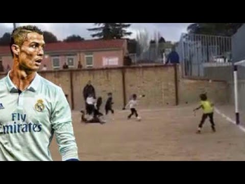 شاهد نجل كريستيانو رونالدو يسجّل هدفًا رائعًا