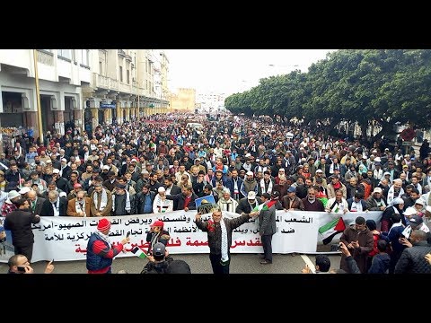 شاهد مسيرة في الرباط تضامنًا مع القدس