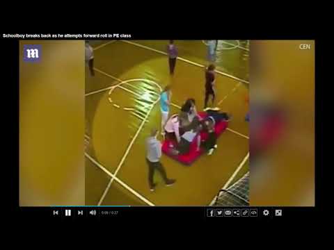 شاهد محاولة طفل الشقلبة تنتهي بكسر ظهره