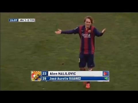 لاعب برشلونة يرفض الاستبدال ويصرخ بوجه مدربه