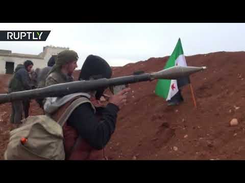 شاهد وصول عناصر من الجيش السوري الحر مدعومة من تركيا الى اعزاز