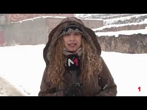 بالفيديو التساقطات الثلجية الكثيفة في إقليم تنغير