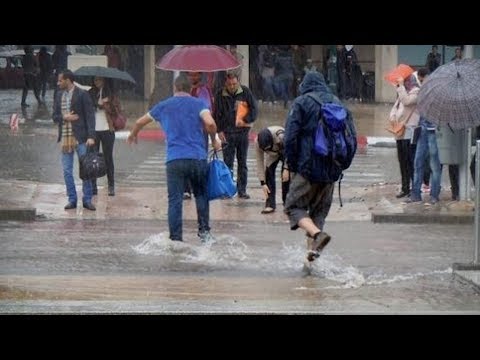 شاهد الأرصاد الجوية تعلن كثافة الأمطار