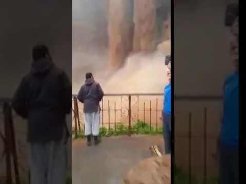 شاهد شلالات اوزود تثور وتخيف المواطنين