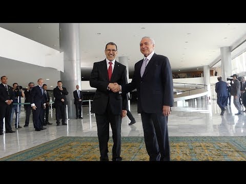 شاهد سعد الدين العثماني يستقبل في برازيليا من قبل الرئيس ميشال تامر