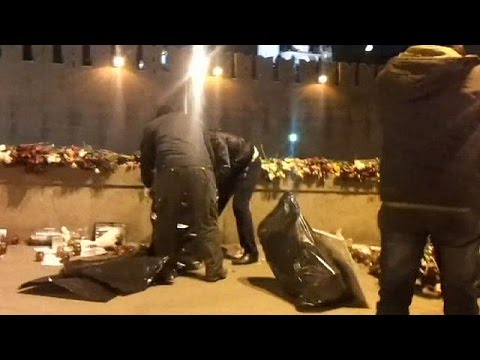 مجهولون أزالوا نصبا مؤقتا لنيمتسوف في موسكو