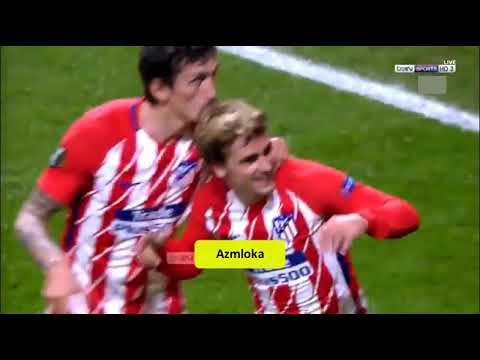 جريزمان يحتفل بهدفه في ريال مدريد