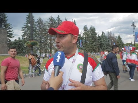 مُواطن لُبناني قادم من فرنسا لتشجيع أسود الأطلس بروسيا