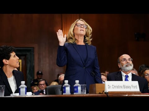شاهد بلازي فورد تؤكد أمام مجلس الشيوخ الأميركي اتهامها القاضي كافانو بالاعتداء عليها
