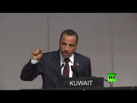 شاهد الوفد الإسرائيلي يُقاطع كلمة رئيس مجلس الأمة الكويتي في جنيف