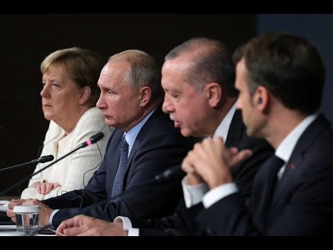 شاهد قمة روسية تركية ألمانية فرنسية لبحث الأزمة السورية
