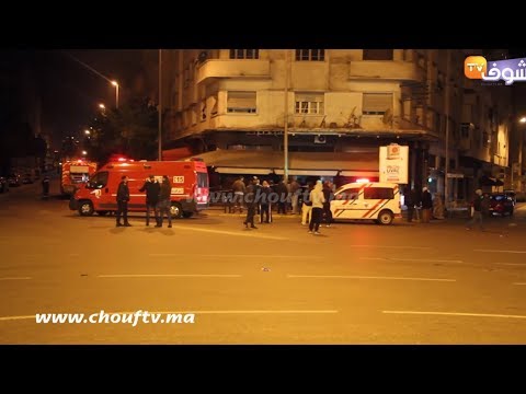 شاهد  حريق مهول بإحدى الحانات في الدارالبيضاء