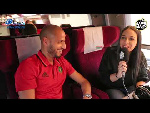 شاهد بعثة المنتخب المغربي داخل القطار فائق السرعة المتجهة إلى طنجة