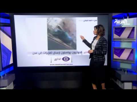 بالفيديو سقوط جندي من قافلة للحوثي