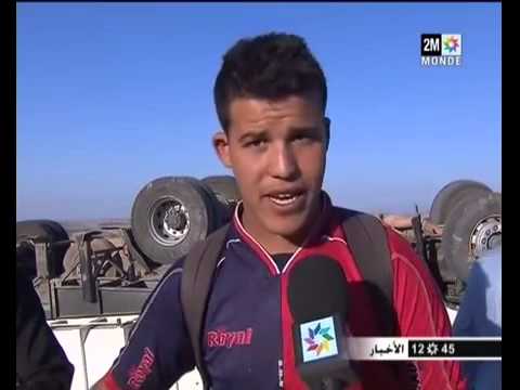 بالفيديو انقلاب شاحنة تسفر عن مقتل شخص وإصابة آخرين